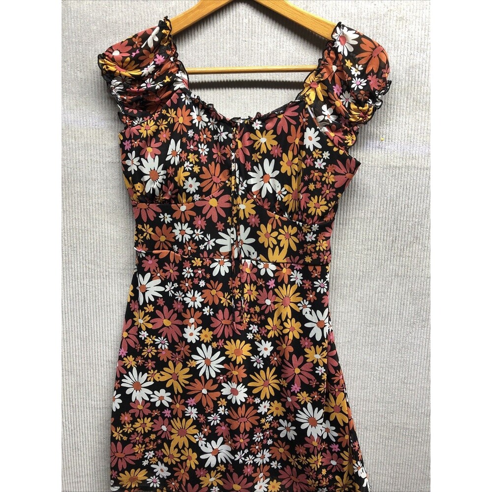 No Boundaries Dress Size XXL 19 Groovy Flowers Multicolor Lined